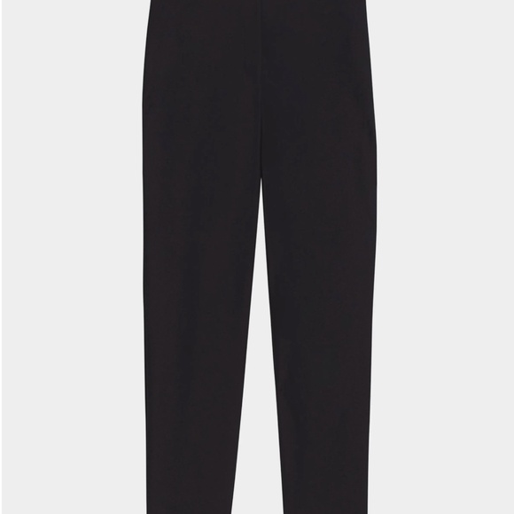 THEORY Thaniel Cropped Stretch Pants in Black Size 6 - Picture 3 of 8